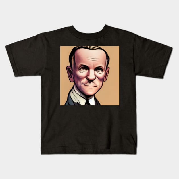 Calvin Coolidge | Comics Style Kids T-Shirt by ComicsFactory